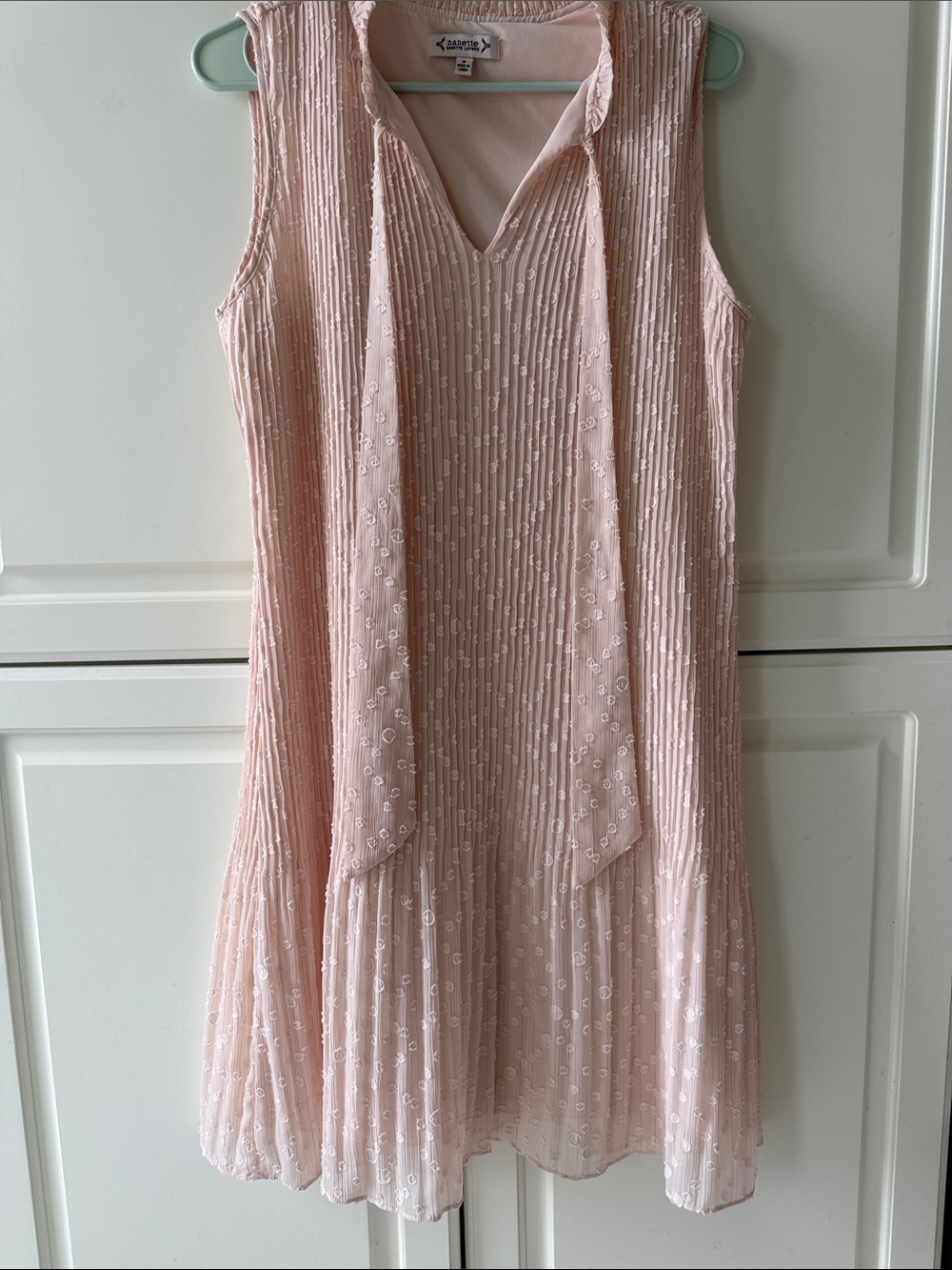 Nanette Lepore Blush Pink Pleated Midi Dress